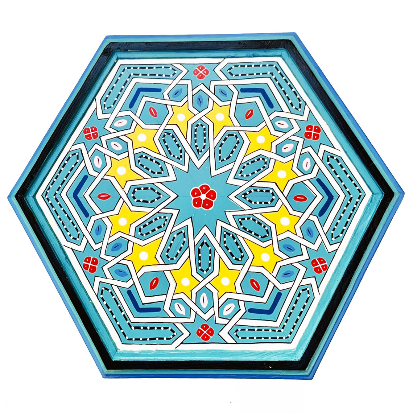 Marokkanischer Vollholz Teetisch SCHIBI