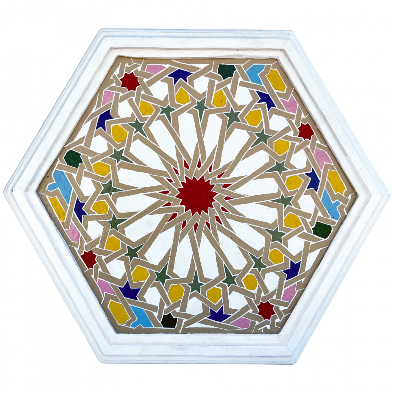 Marokkanischer Beistelltisch handbemalt BAIDA-K