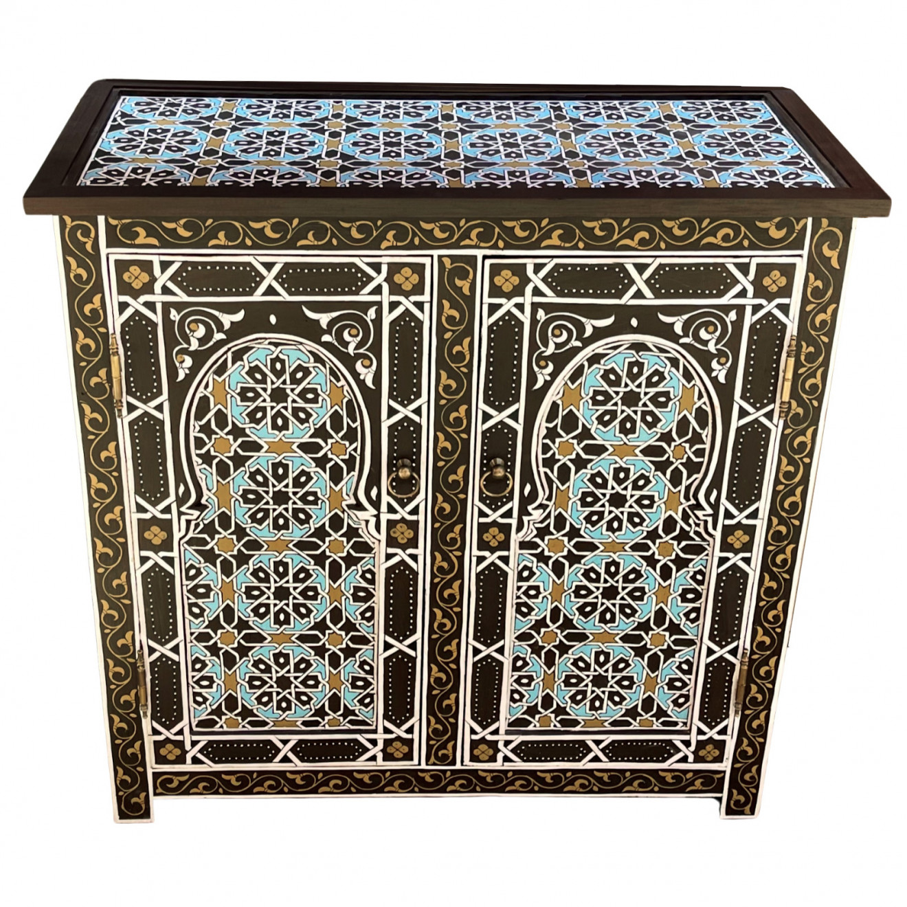 Orientalische Kommode handbemalt SANSIBAR