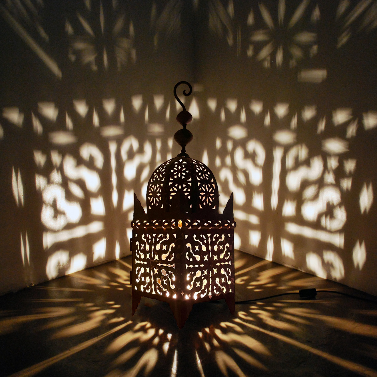 Marokkanisches Metall Windlicht JAMA H45cm