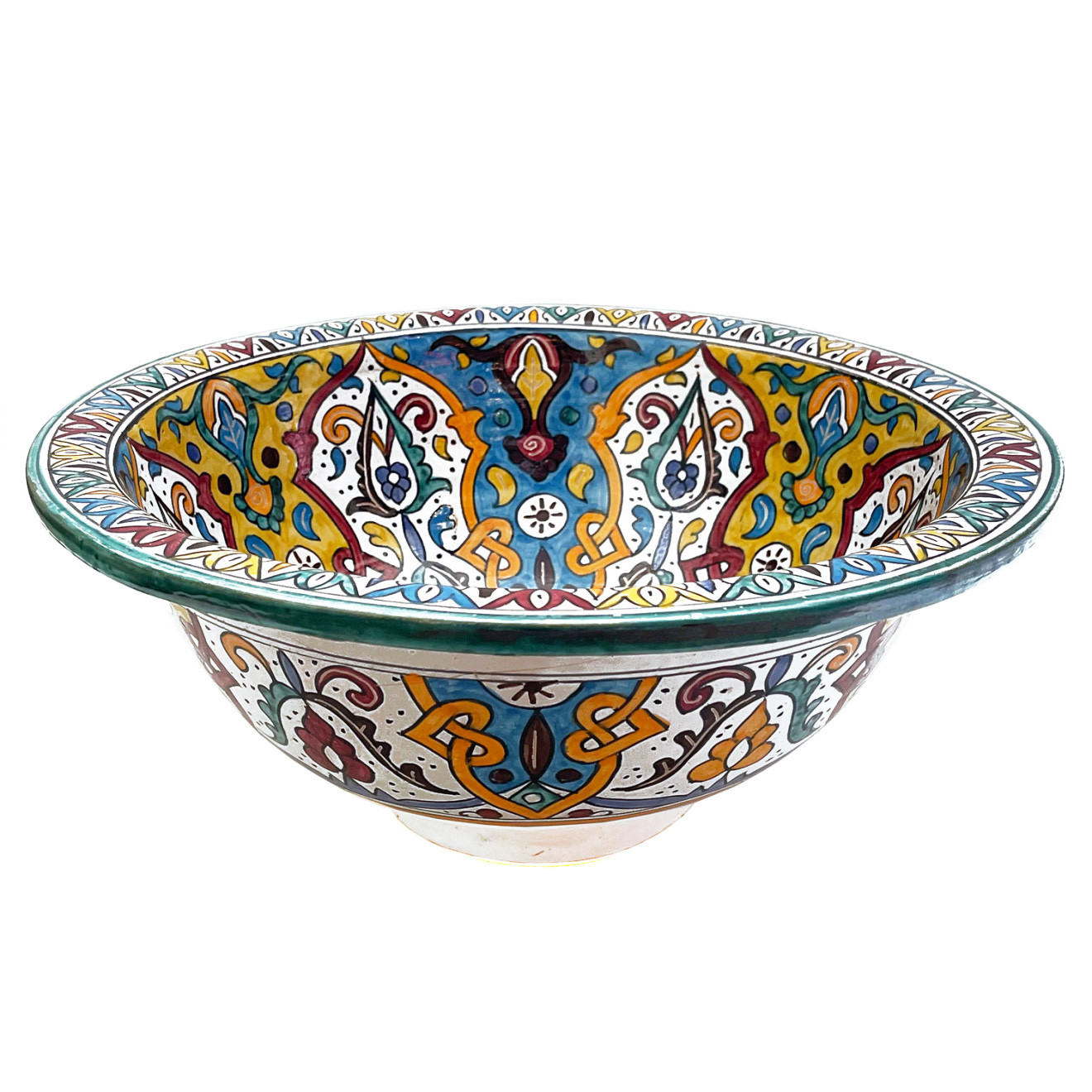 Orientalisches handbemaltes Waschbecken MULTI-4