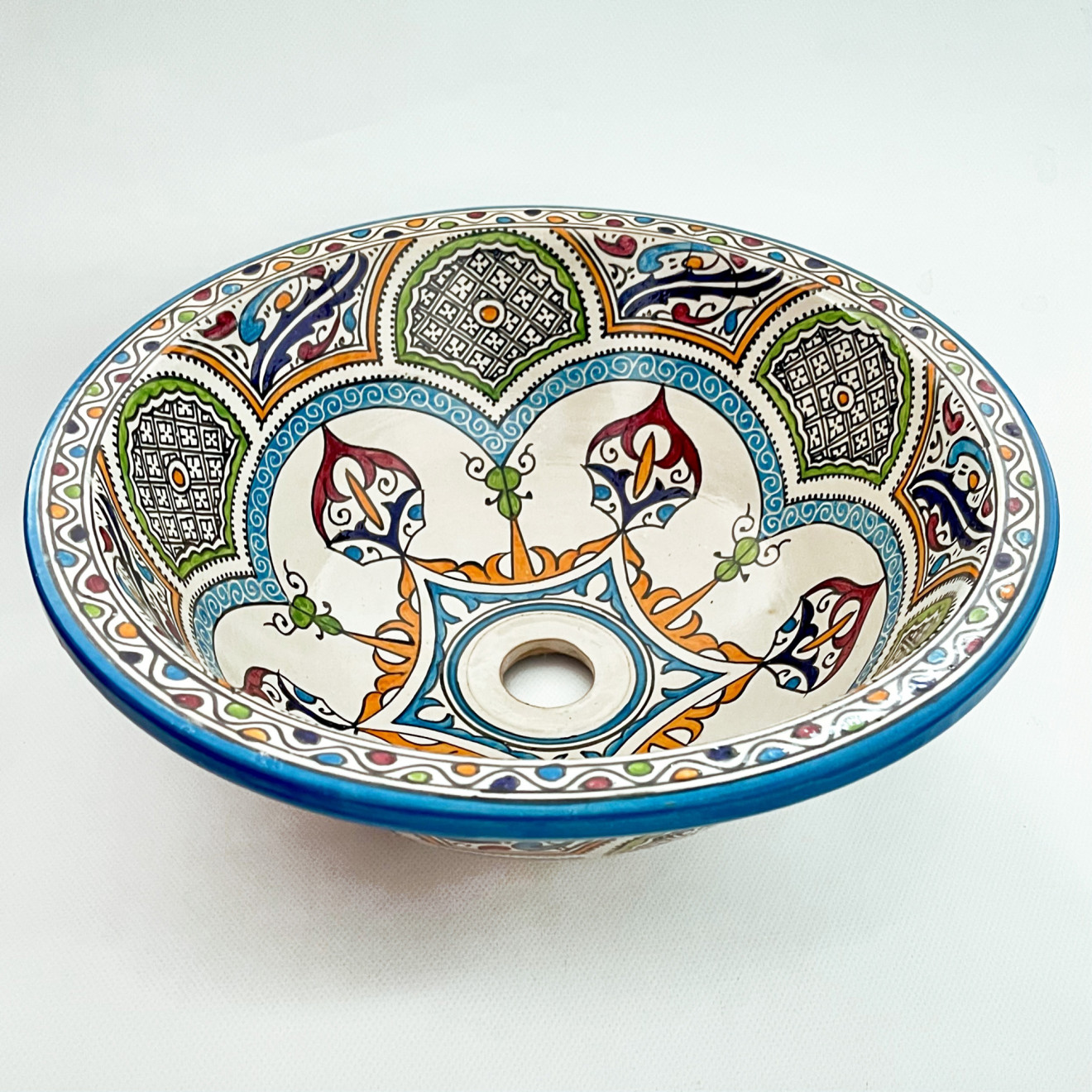 Orientalisches Waschbecken Rund MULTI-22 Ø40cm