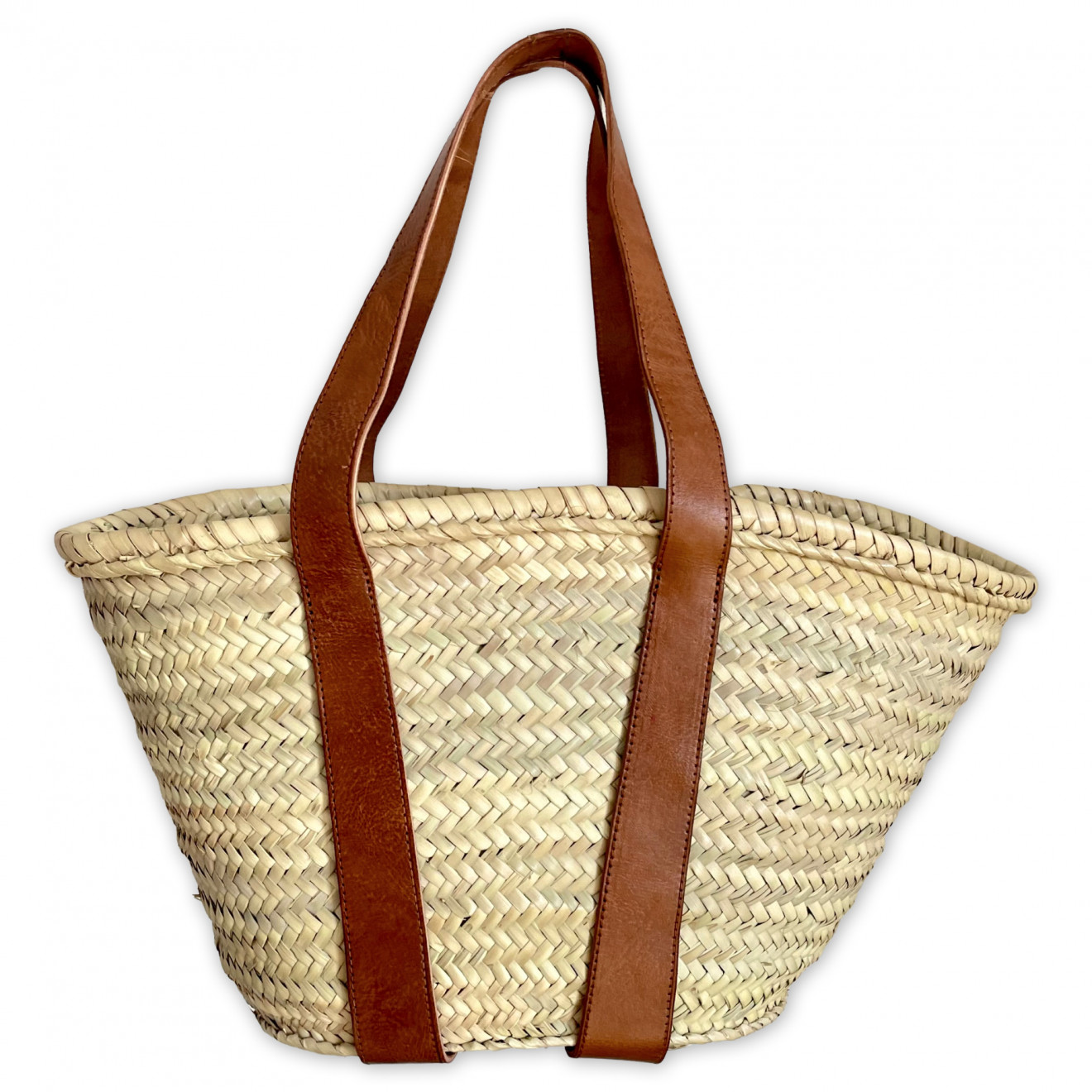 Palmblatt-Tasche mit Leder IBIZA-1C