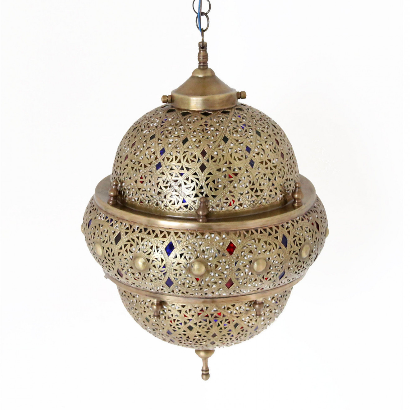 Orientalische Marokkanische Hängelampe aus MESSING FANTASIA