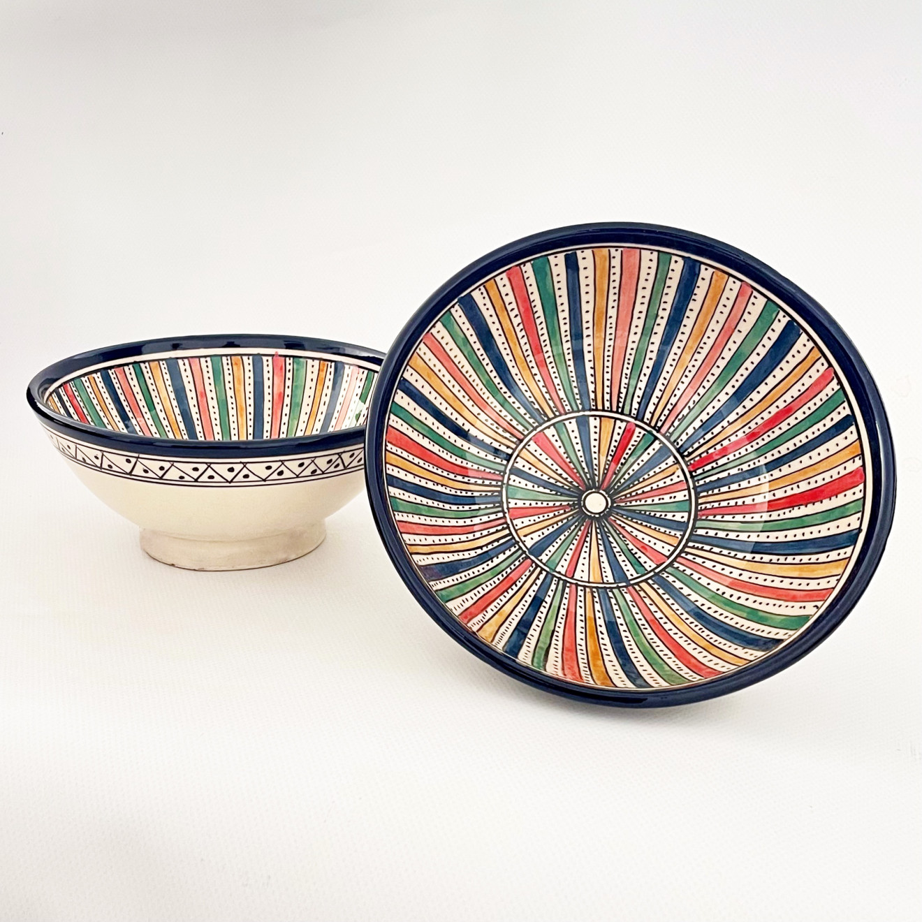 Marokkanische Keramikschale Safi-9 Ø20 cm – handbemalt aus Marokko