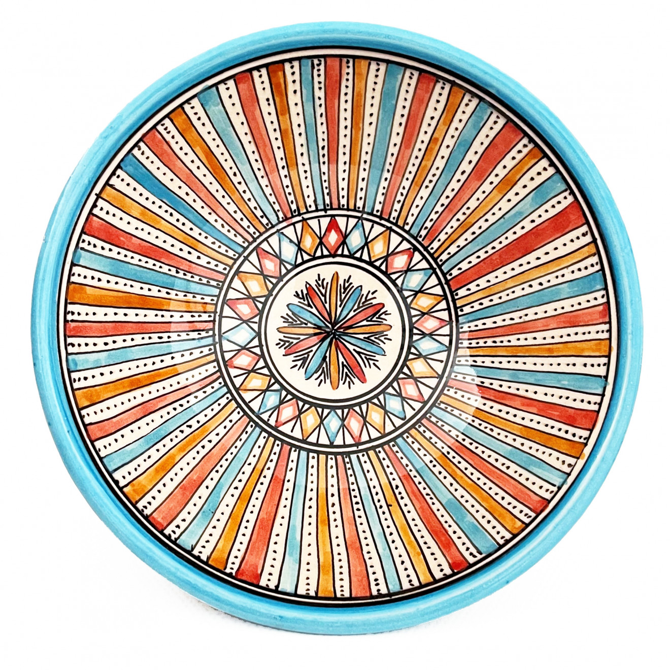 Marokkanische Keramik Schale Safi-4 Bunt Ø20 cm