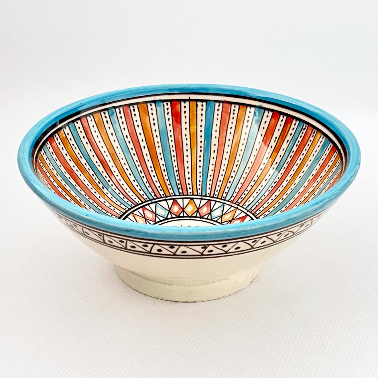 Marokkanische Keramik Schale Safi-4 Bunt Ø20 cm