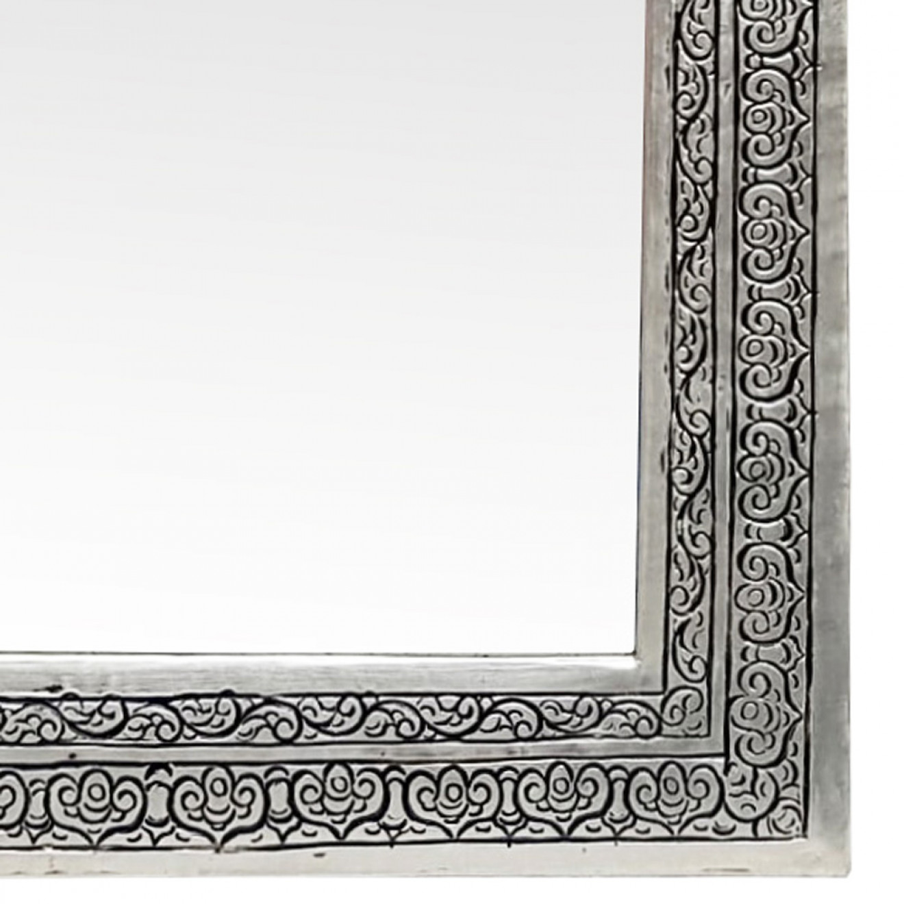 Kleiner marokkanischer Spiegel HALIM Silber H28cm