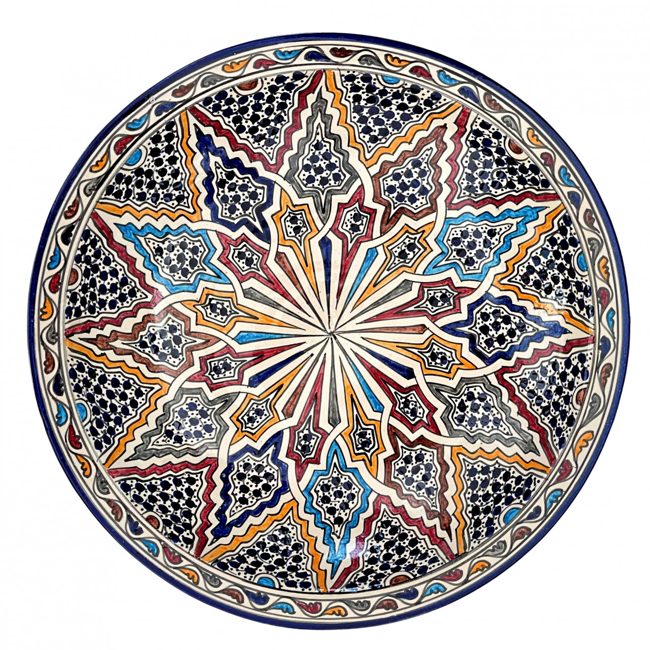 Große Marokkanische Keramikschale FES-03 Ø40cm
