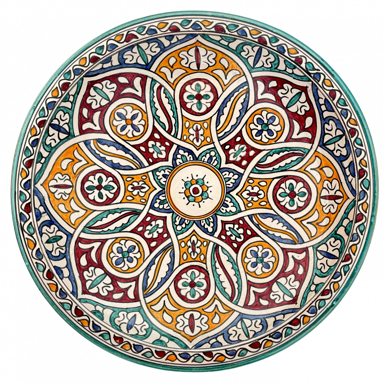 Große Keramikschale aus Marokko FES-05 Ø40cm