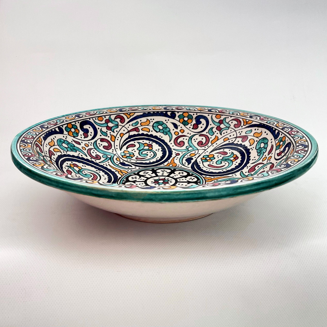 Marokkanische Handbemalte Große Schale aus Keramik FES-014 Ø40cm