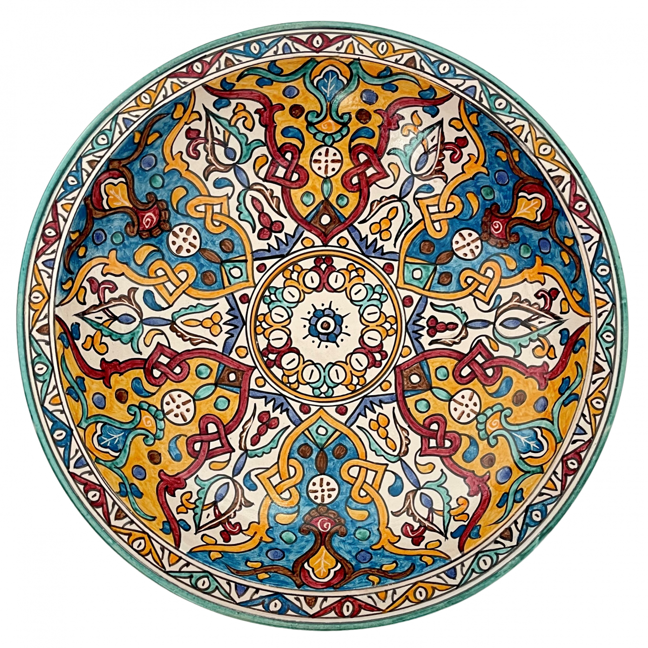 Marokkanische Keramikschale Bunt FES-M01 Ø40cm
