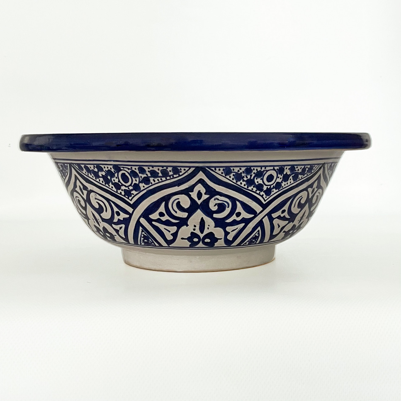 Marokkanisches Keramik-Waschbecken Blau Ø35 cm