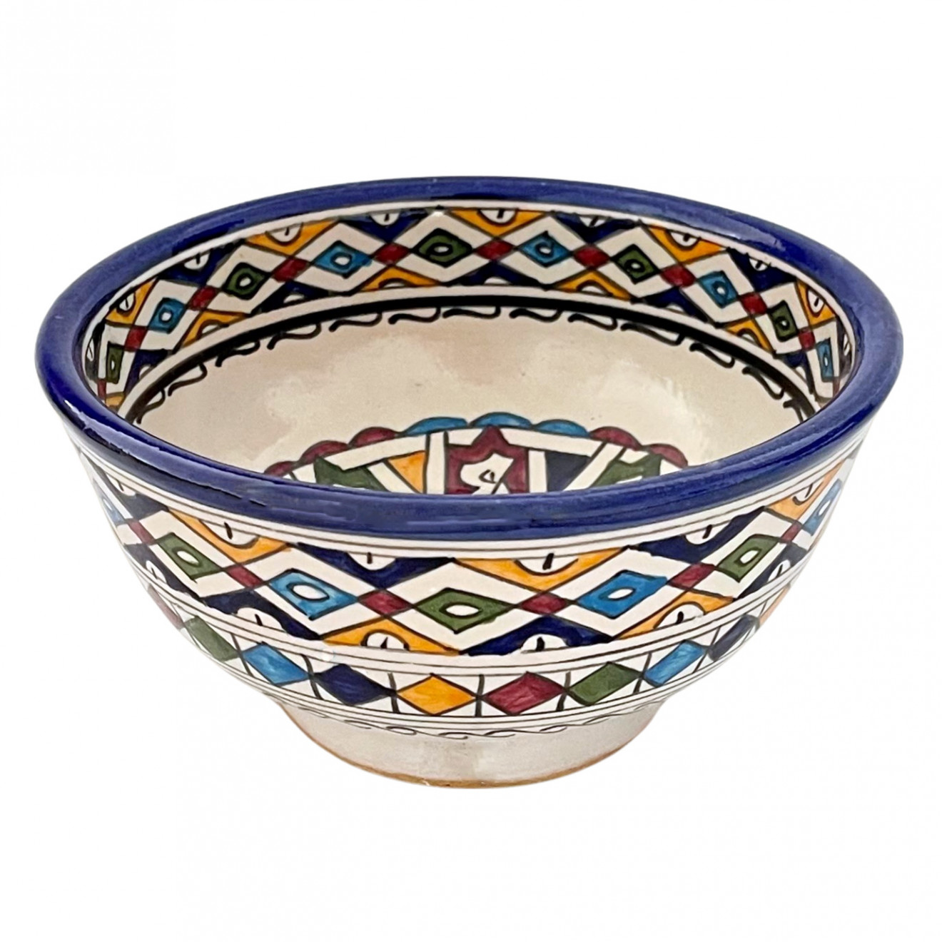Marokkanische bunte Schüssel aus Keramik FES-067 Ø18cm