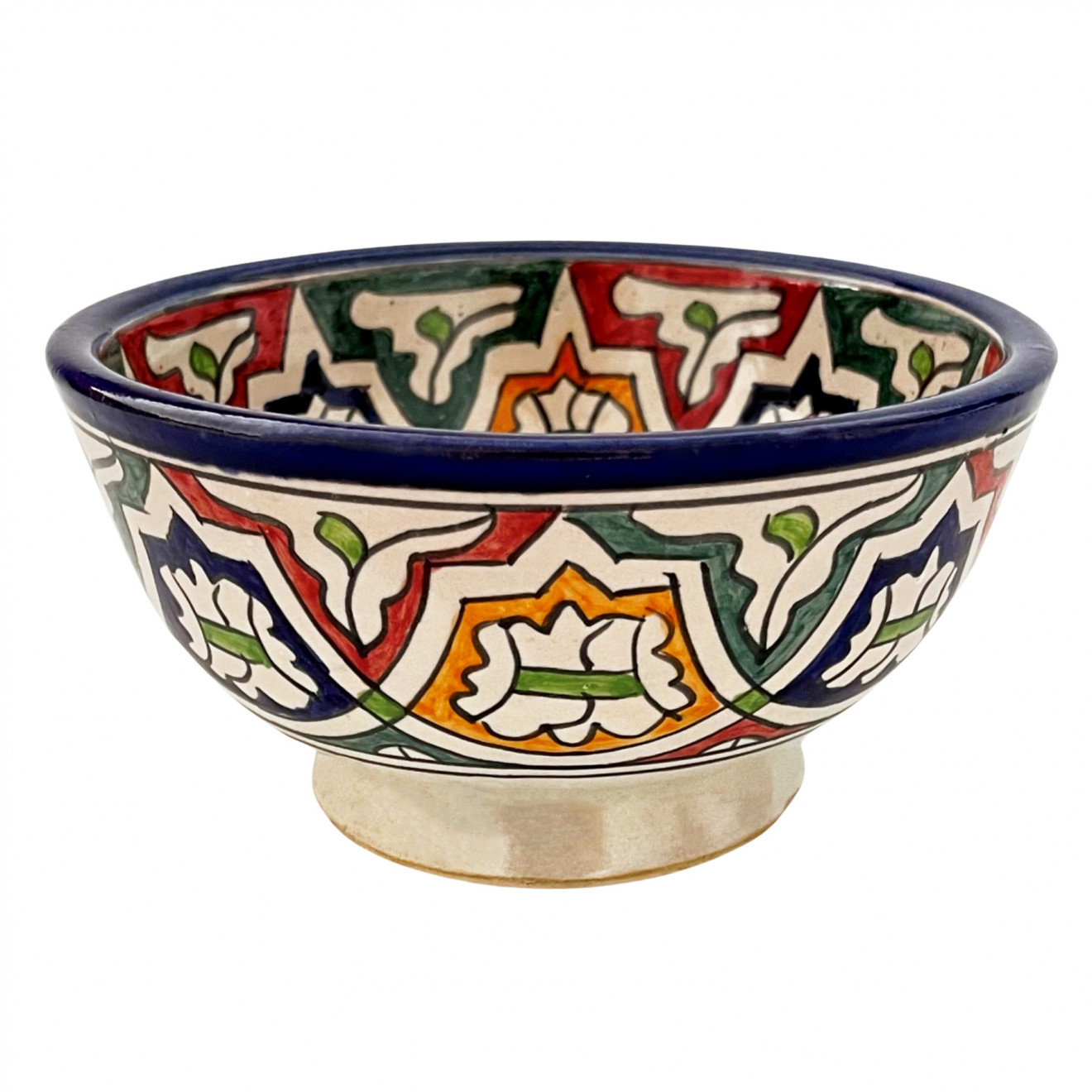 Bunte Keramikschüssel aus Marokko FES-066 Ø18cm