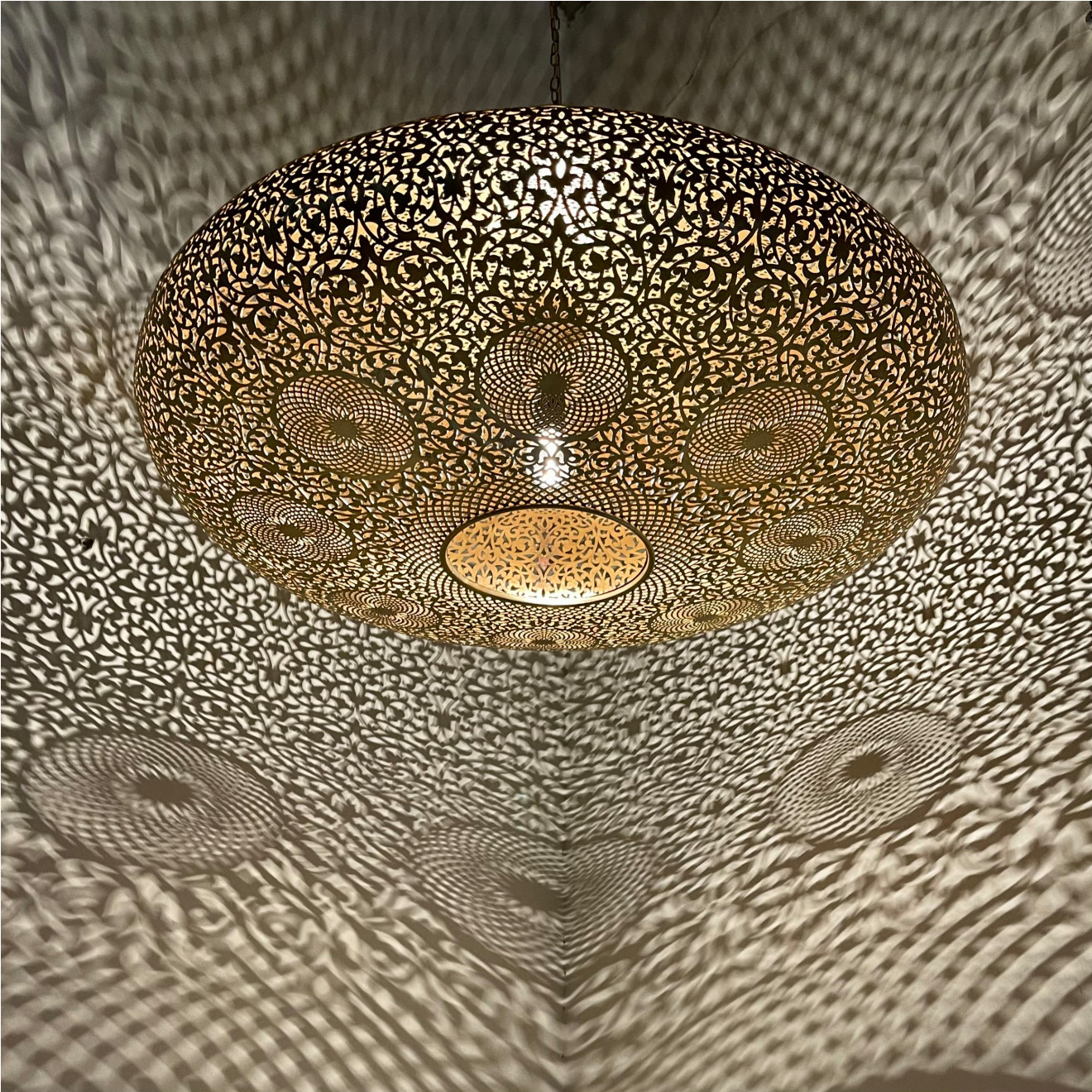 Marokkanische Hängelampe aus Messing WARDA Ø80cm