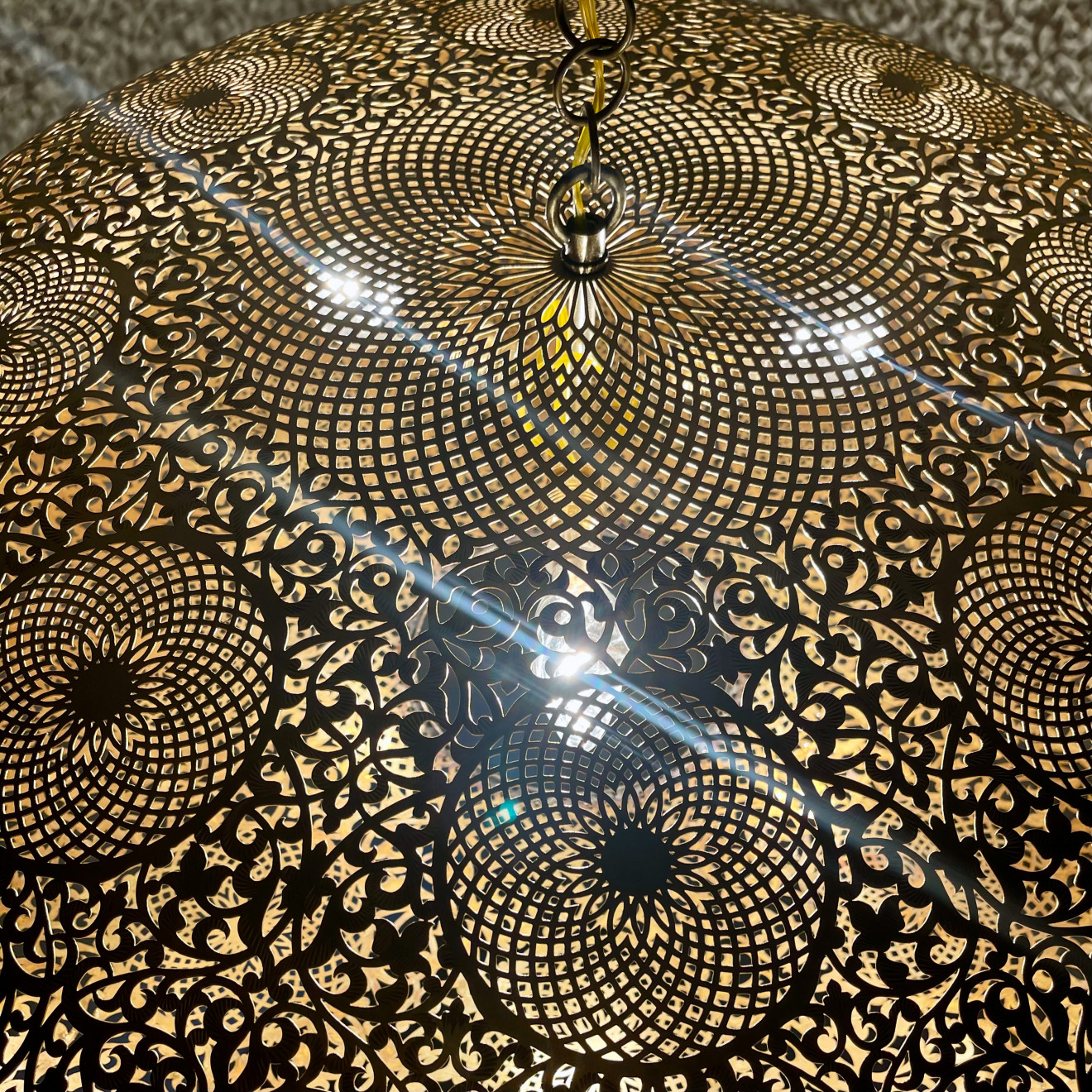 Marokkanische Hängelampe aus Messing WARDA Ø80cm