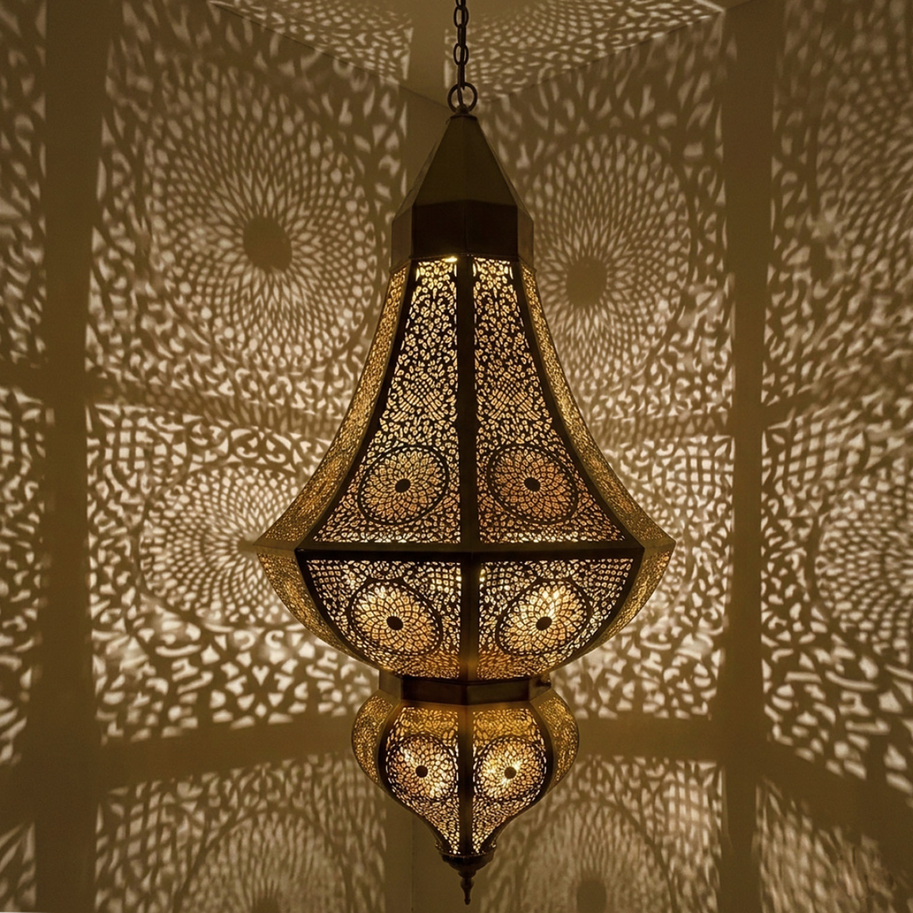 Orientalische Hängelampe Messing DALIA