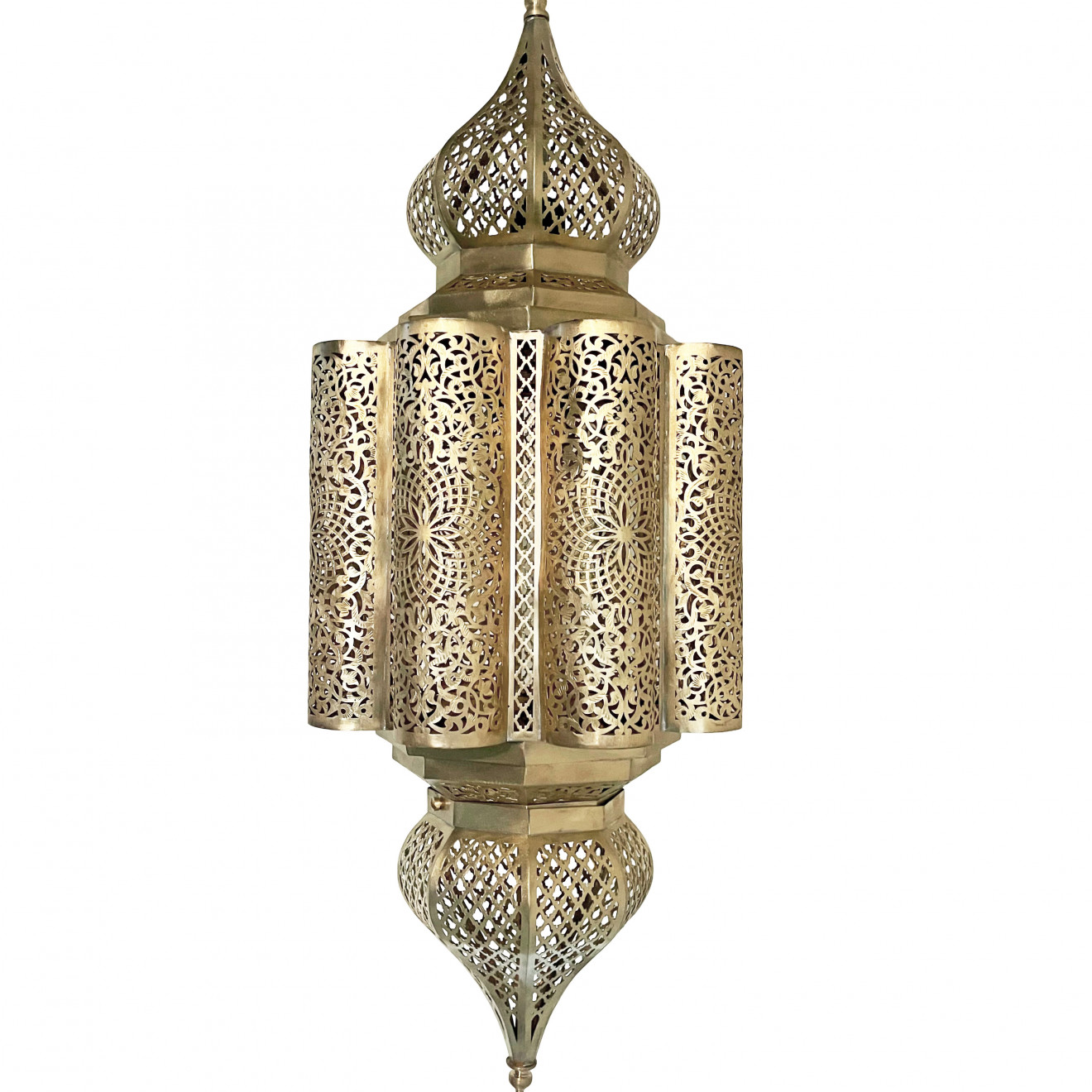 Orientalische Hängeleuchte NOHAILA aus Messing