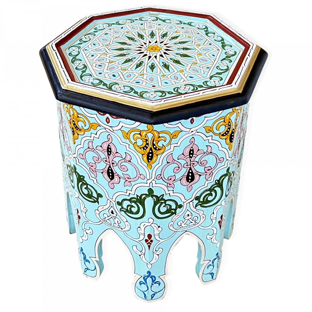 Orientalischer Handbemalter Holztisch Soulman