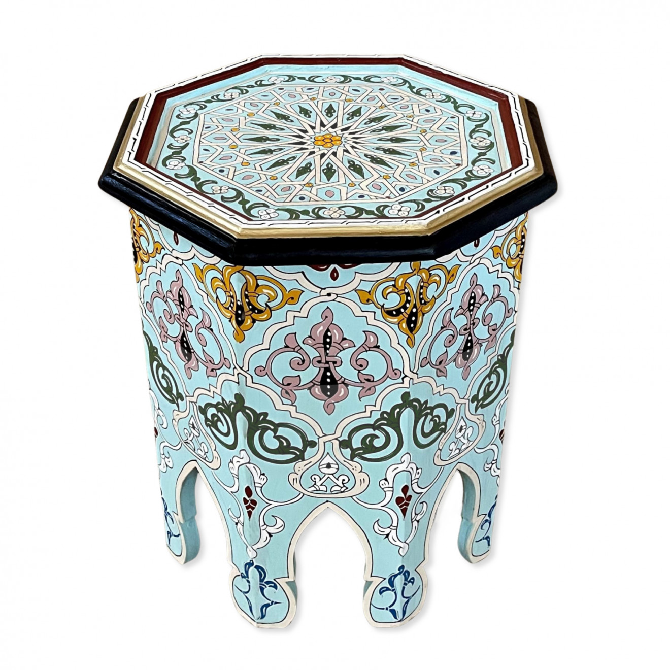 Orientalischer Handbemalter Holztisch Soulman