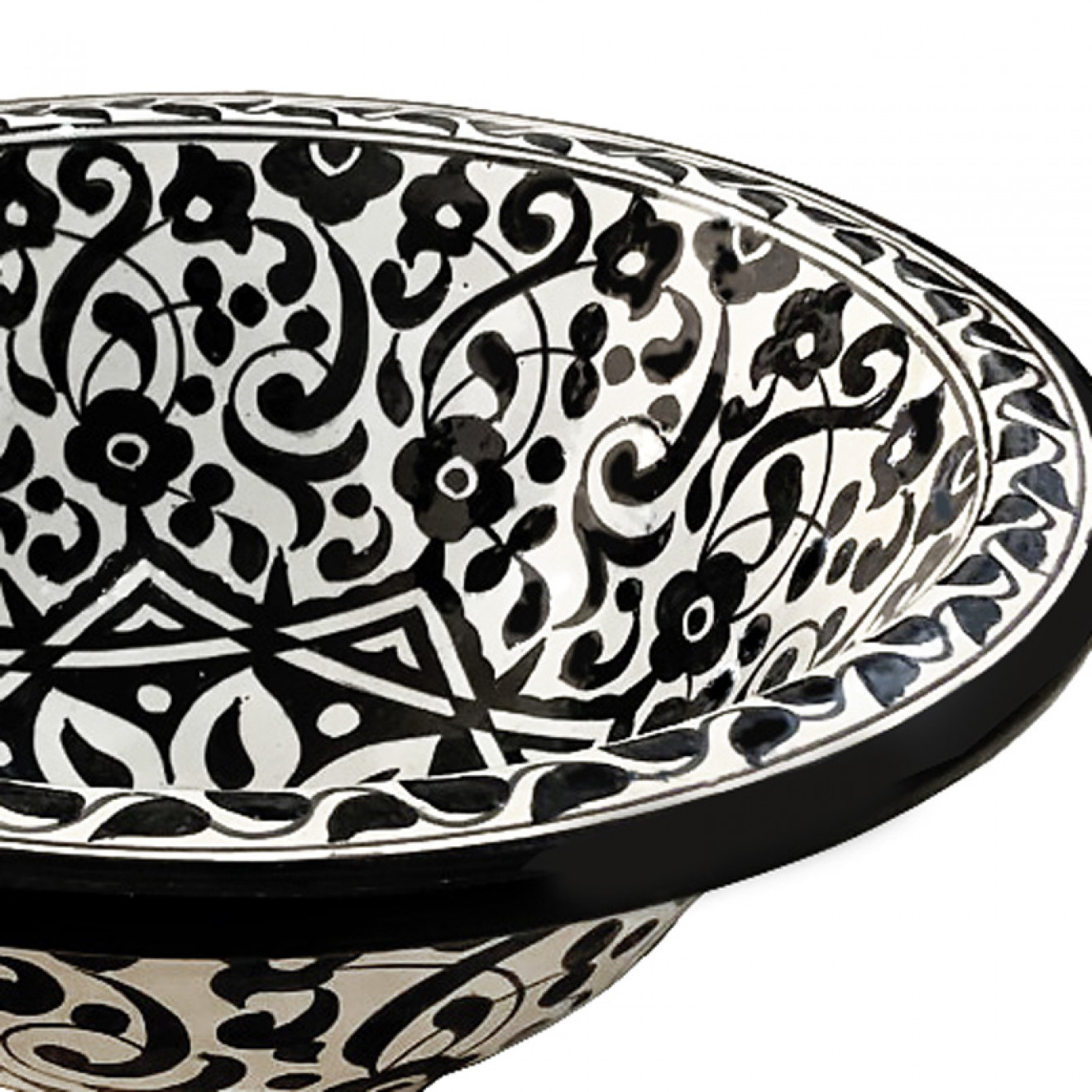 Handbemaltes Waschbecken aus Marokko SW5