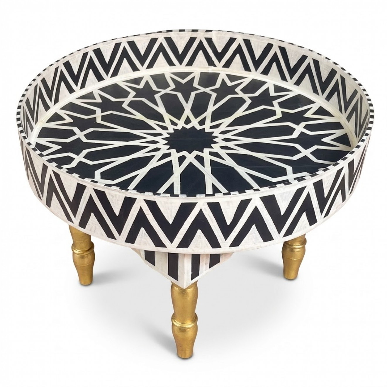 Marokkanischer Beistelltisch rund JEFNA D50 cm