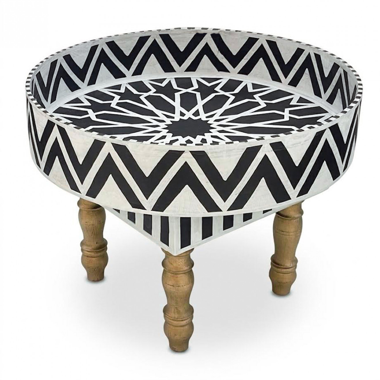 Marokkanischer Beistelltisch rund JEFNA D50 cm