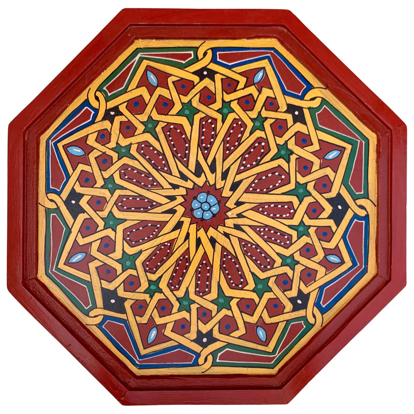 Handbemalter marokkanischer Beistelltisch Bunt