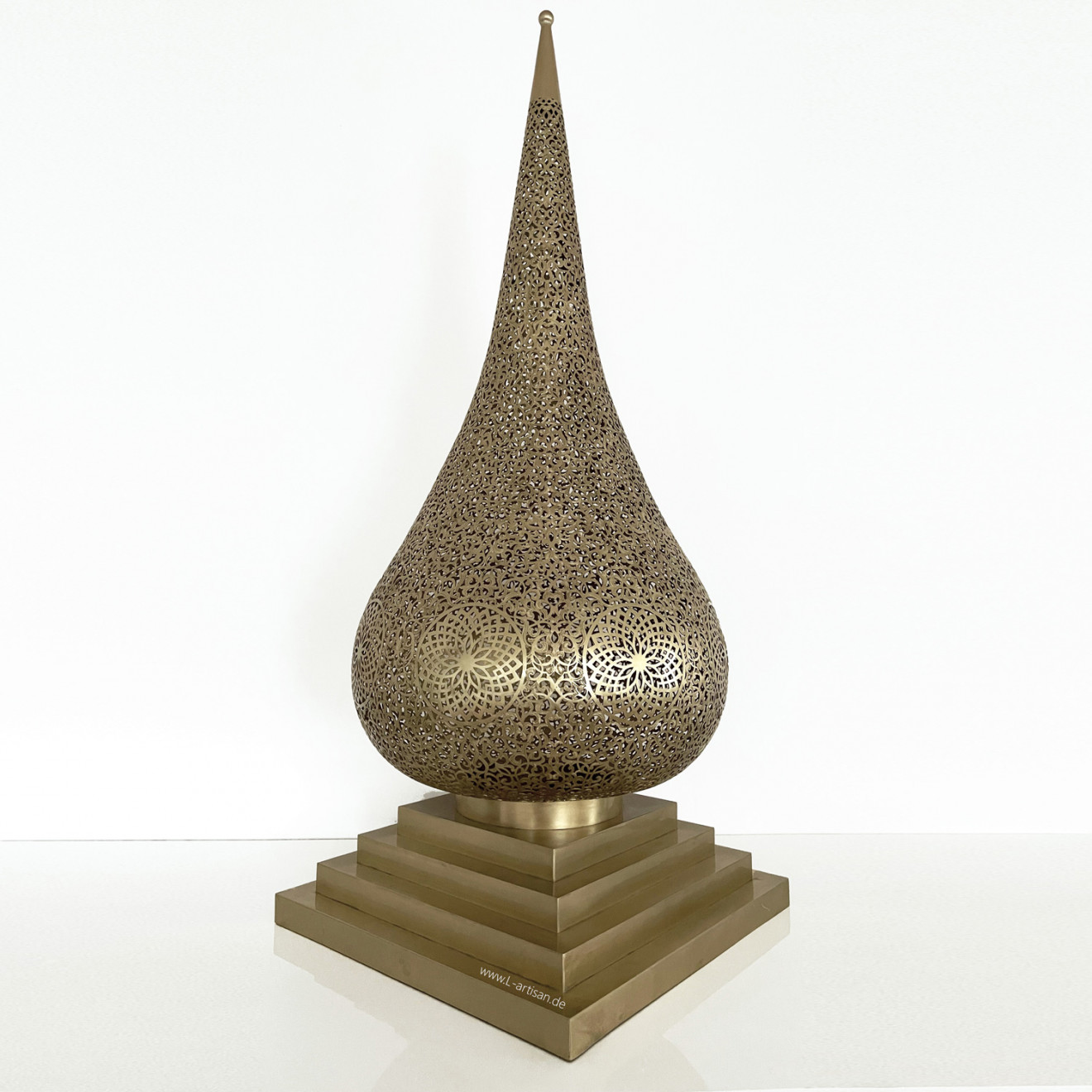 Orientalische Stehleuchte DAMIA-XL Messing H100cm