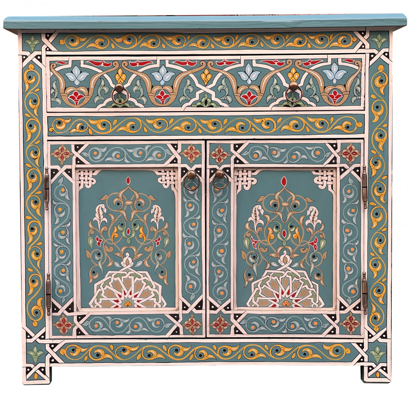Handbemalte Kommode aus Marokko ELENYA