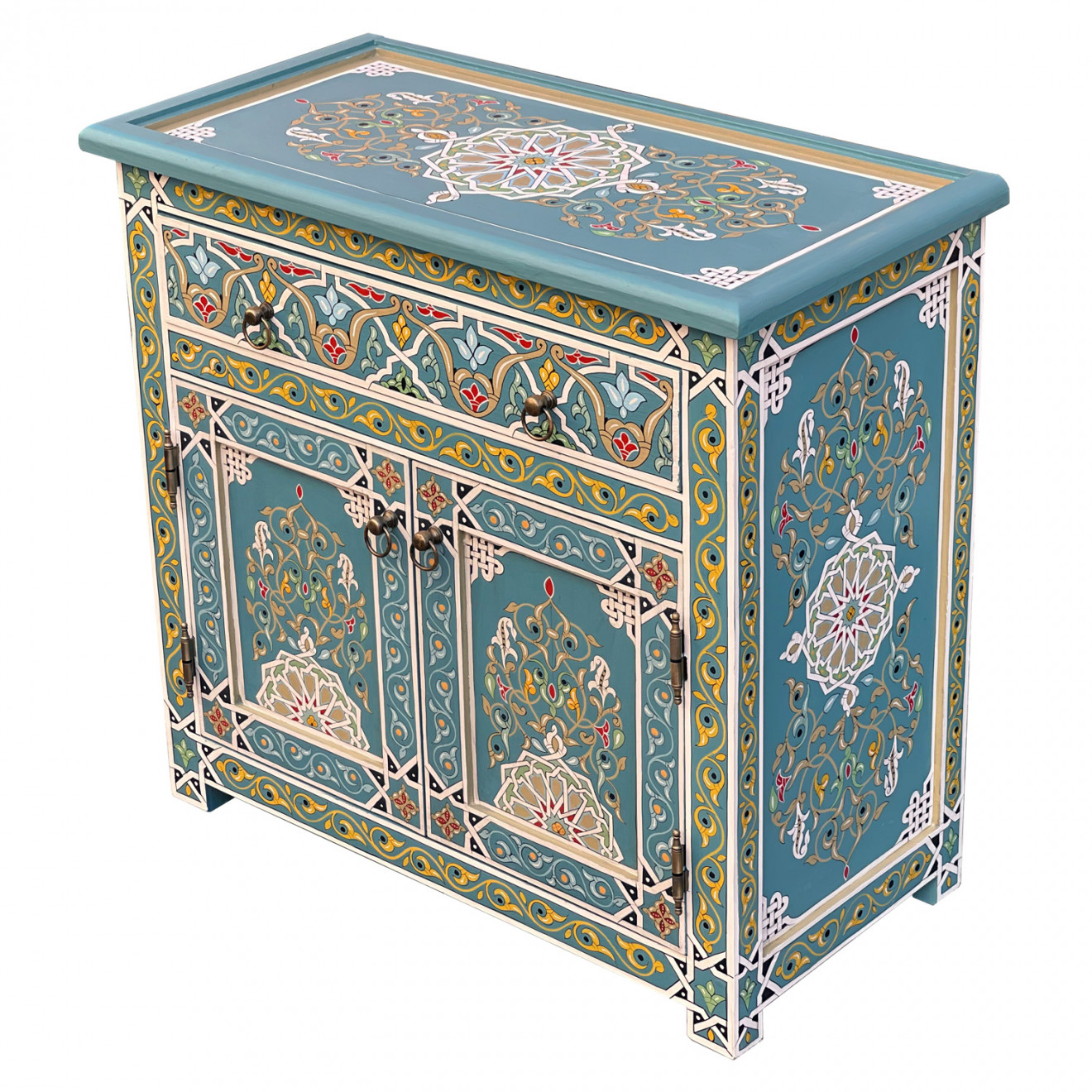 Handbemalte Kommode aus Marokko ELENYA
