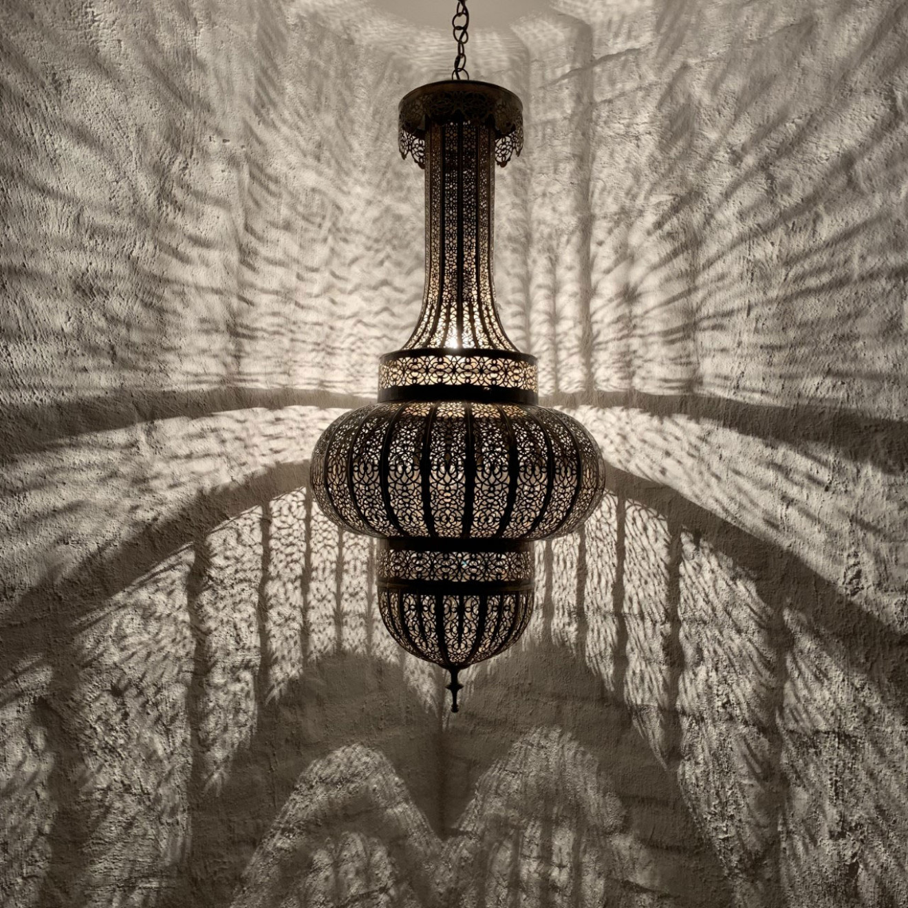 Orientalische Messing XL Hängeleuchte ELEGANCIA