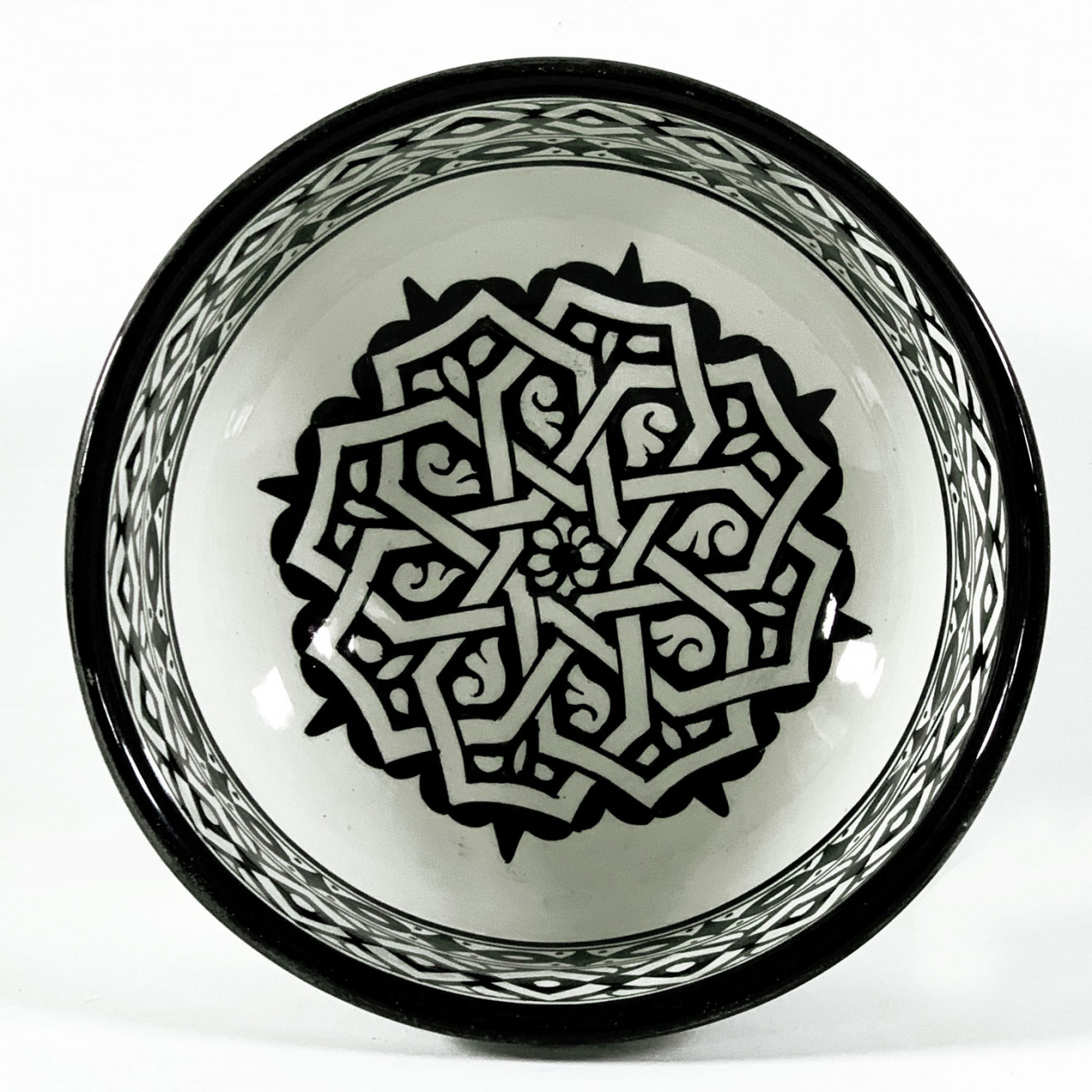 Keramik-Schale FES-SW01 schwarz-weiß Ø 20 cm