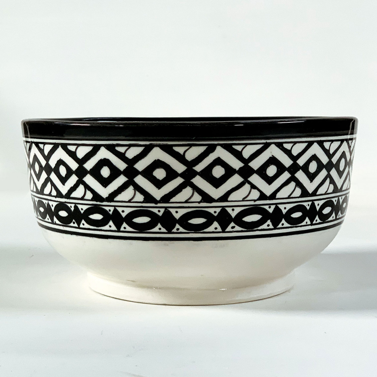 Keramik-Schale FES-SW01 schwarz-weiß Ø 20 cm