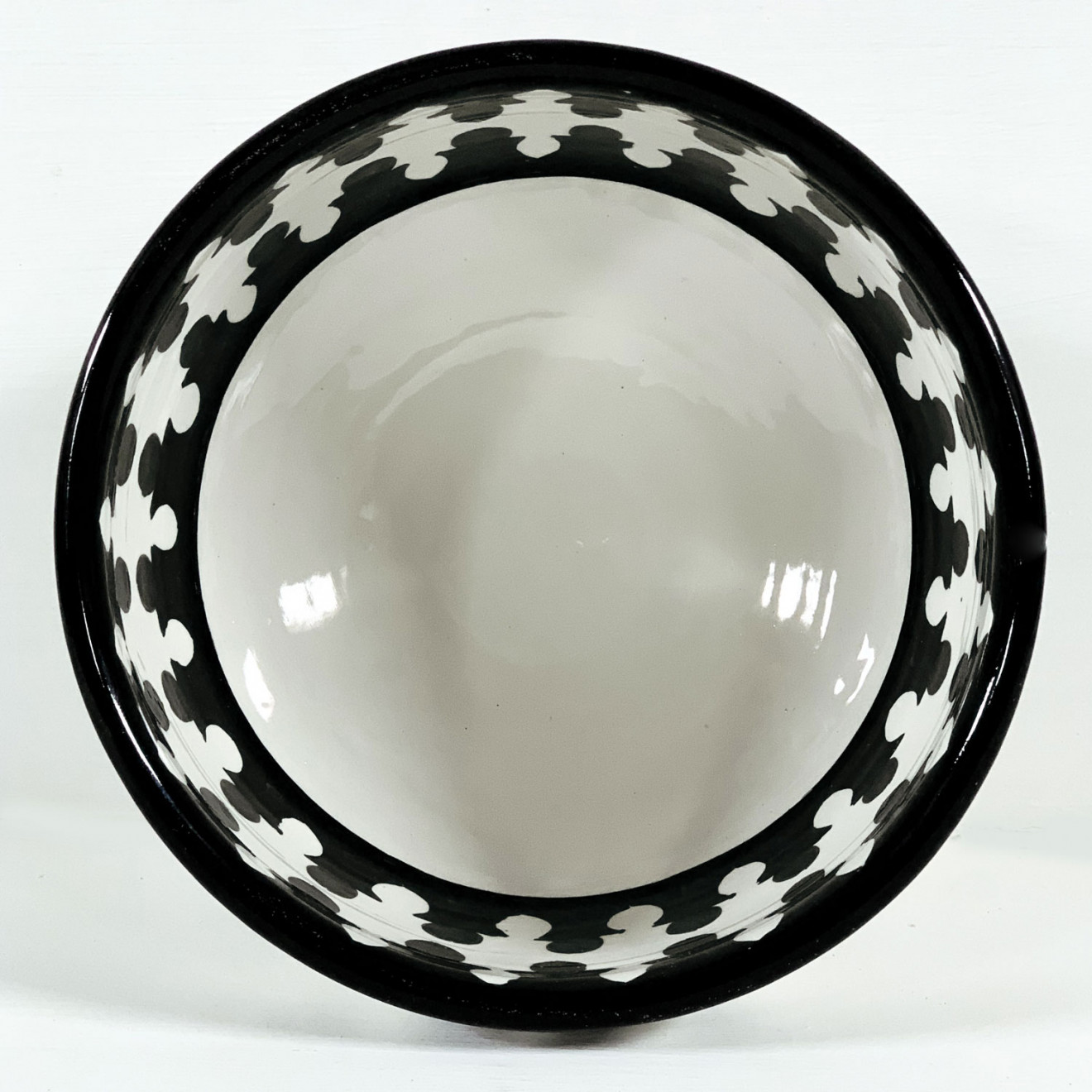 Keramik-Schale FES-SW02 schwarz-weiß Ø 18 cm