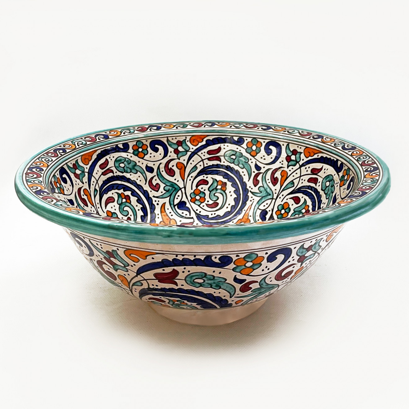 Orientalisches handbemaltes Keramik Waschschüssel FES-V D42cm