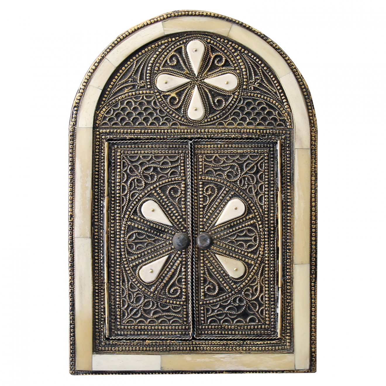 Orientalischer Deco-Spiegel mit Türen HALIM H33cm