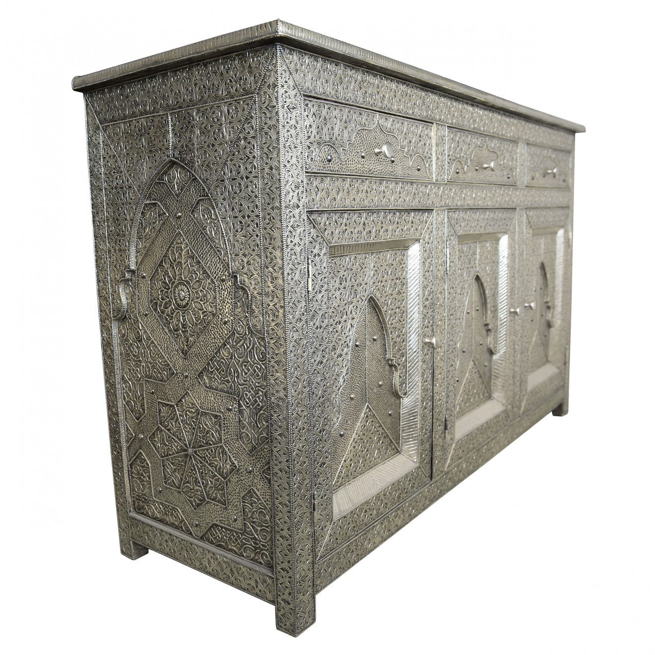 Orientalische Kommode Silber KIYAN