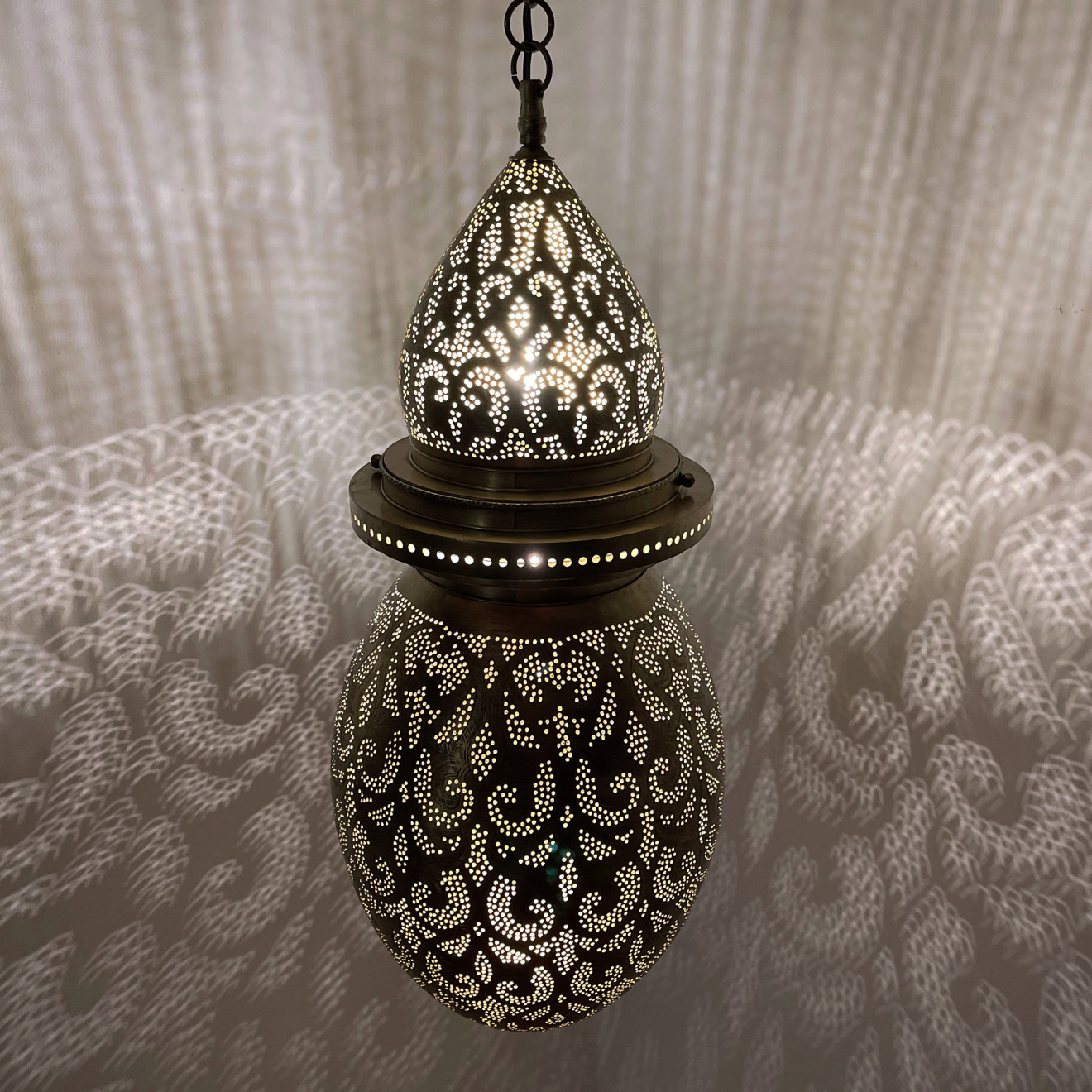 Marokkanische Messing- Pendelleuchte LIORA H70cm