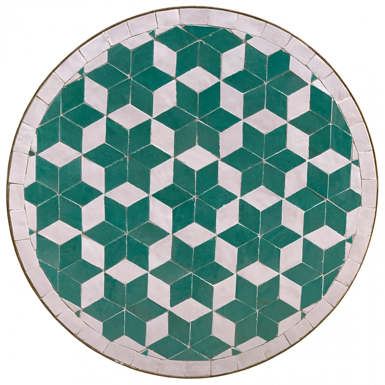 Mosaik-Beistelltisch LUNA grün 45 cm