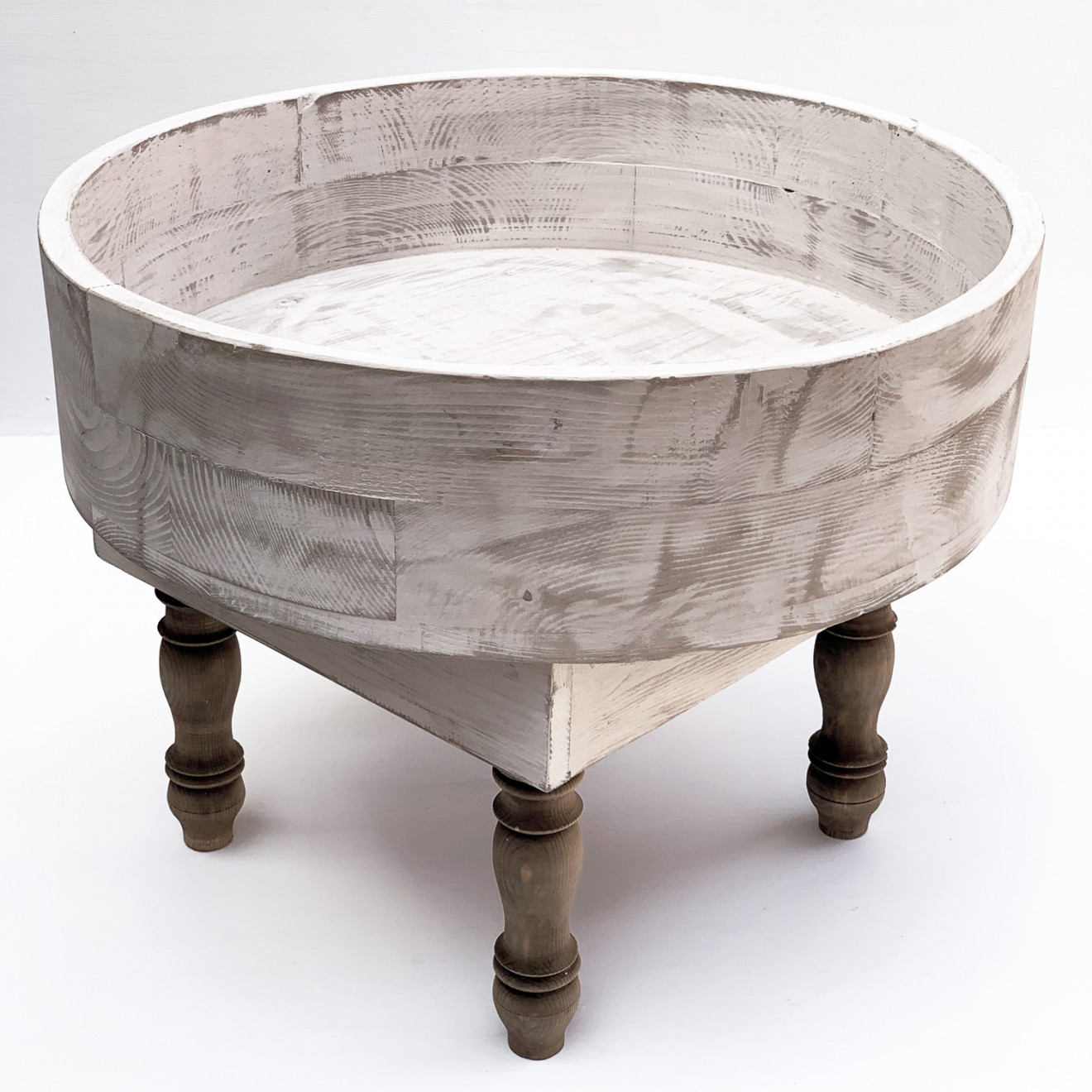 Runder marokkanischer Teetisch MIDA-BLANCA