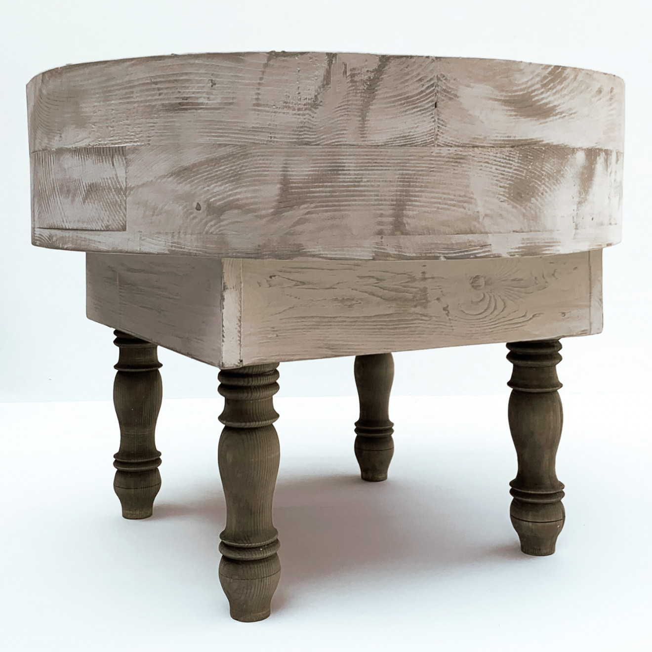 Runder marokkanischer Teetisch MIDA-BLANCA