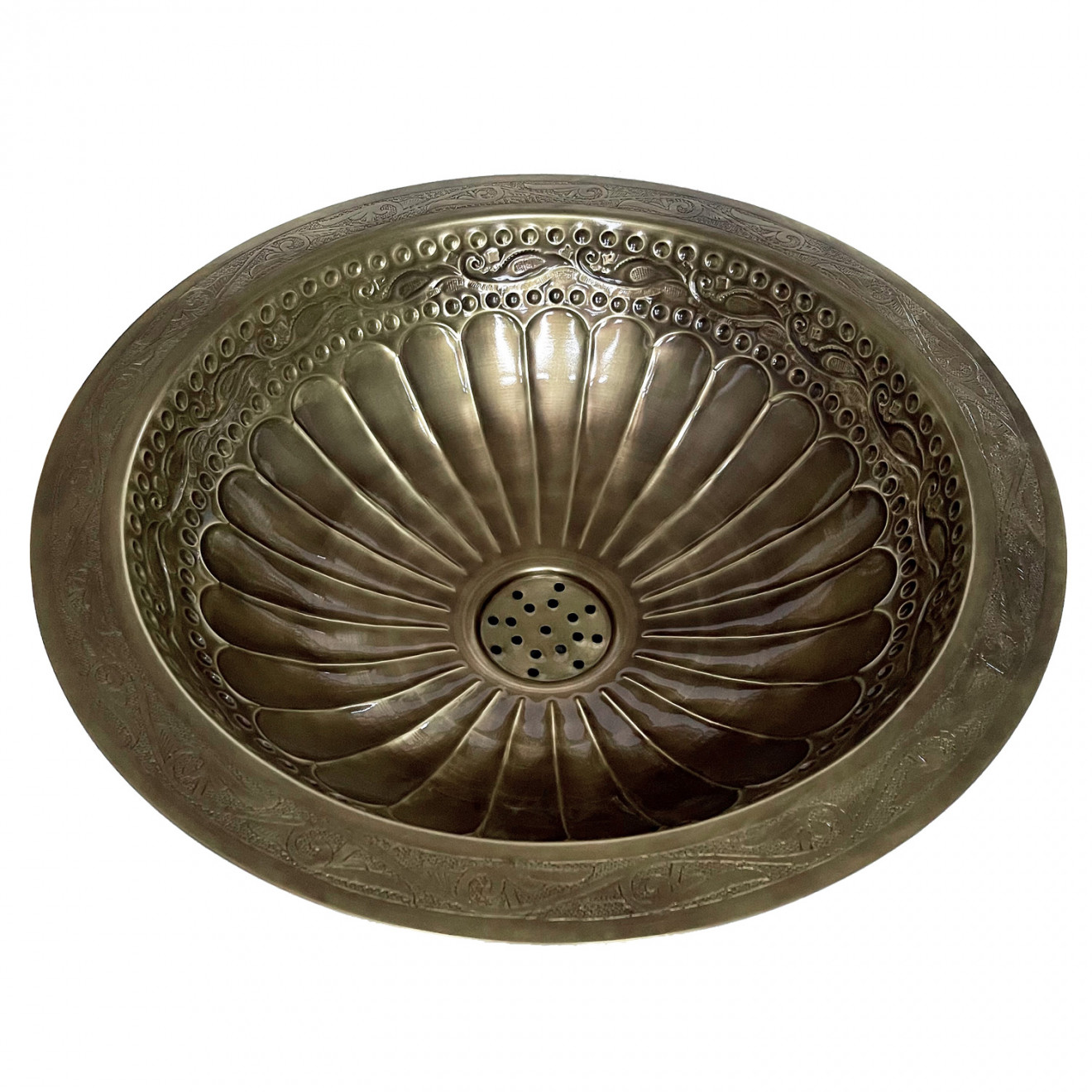 Runde Messing Waschschüssel MS-4