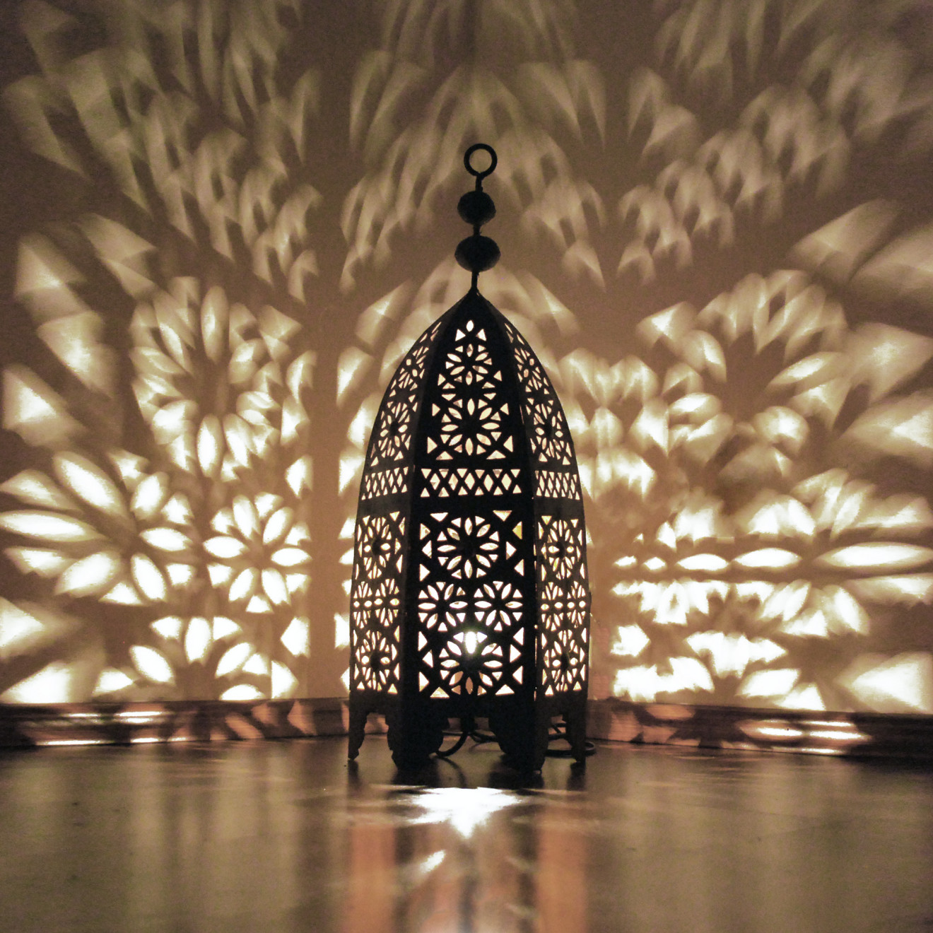 Orientalische durchbrochene Laterne MSEDES H60cm