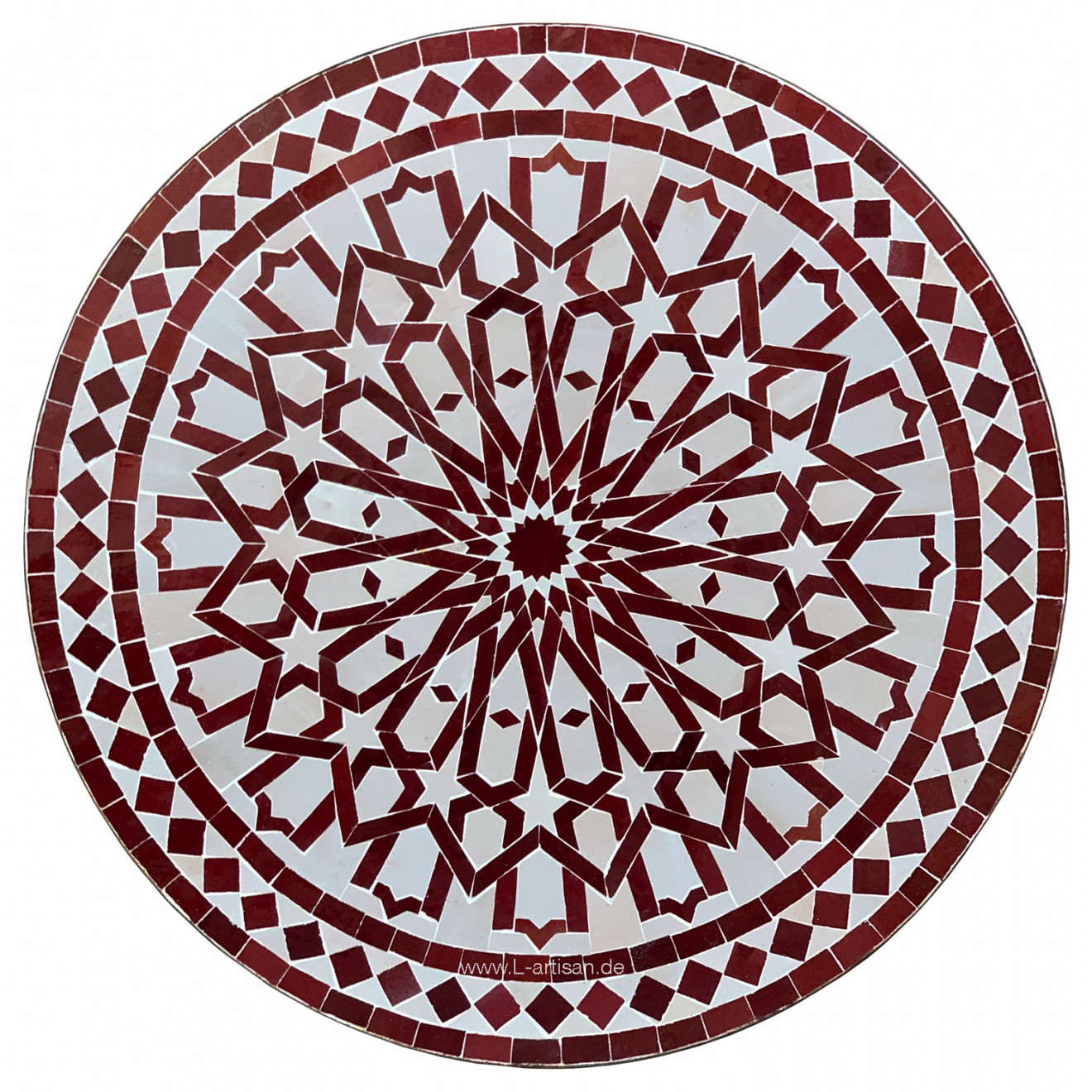 Gartentisch aus echten Mosaiksteine NEJMA D70cm