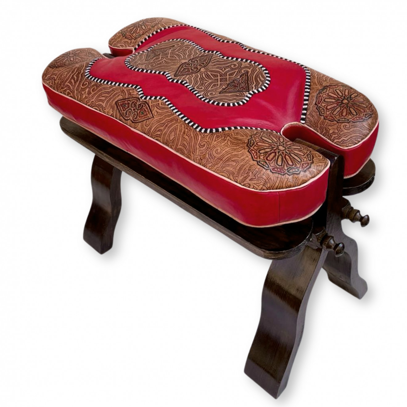 Orientalischer Sitzhocker RABATI Rot Mtaraz