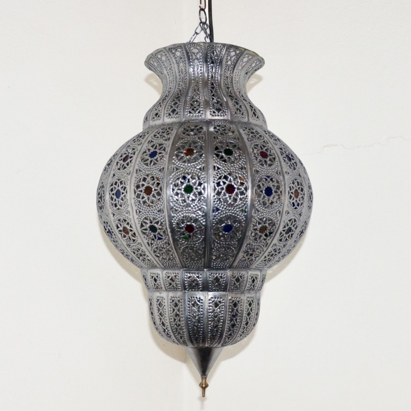 Orientalische Deckenleuchte "Rania" Silber