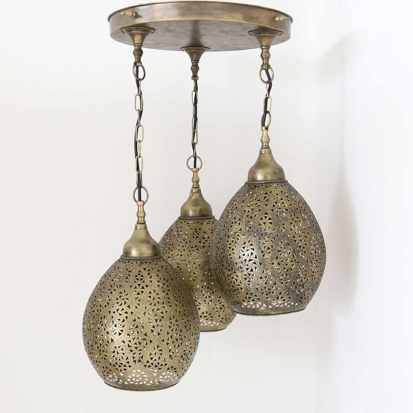 Marokkanische Hängeleuchte SCHADIA aus Messing