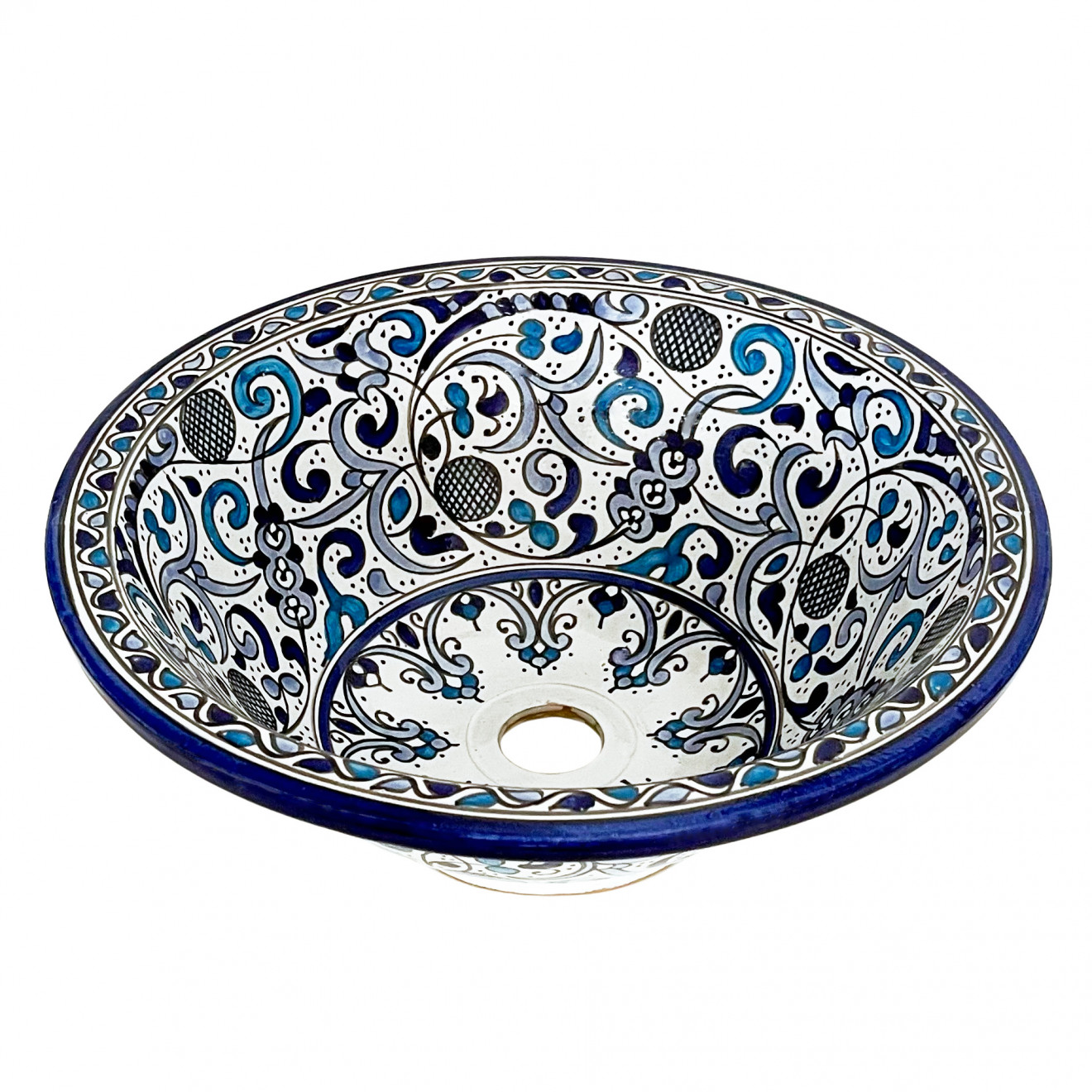 Handbemaltes Keramik Waschschüssel TM23